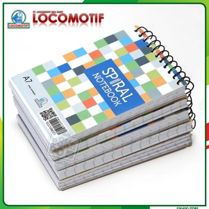 

MOTIF Spiral Note Book A7 80 sheets GARIS - Buku Tulis Memo Locomotif