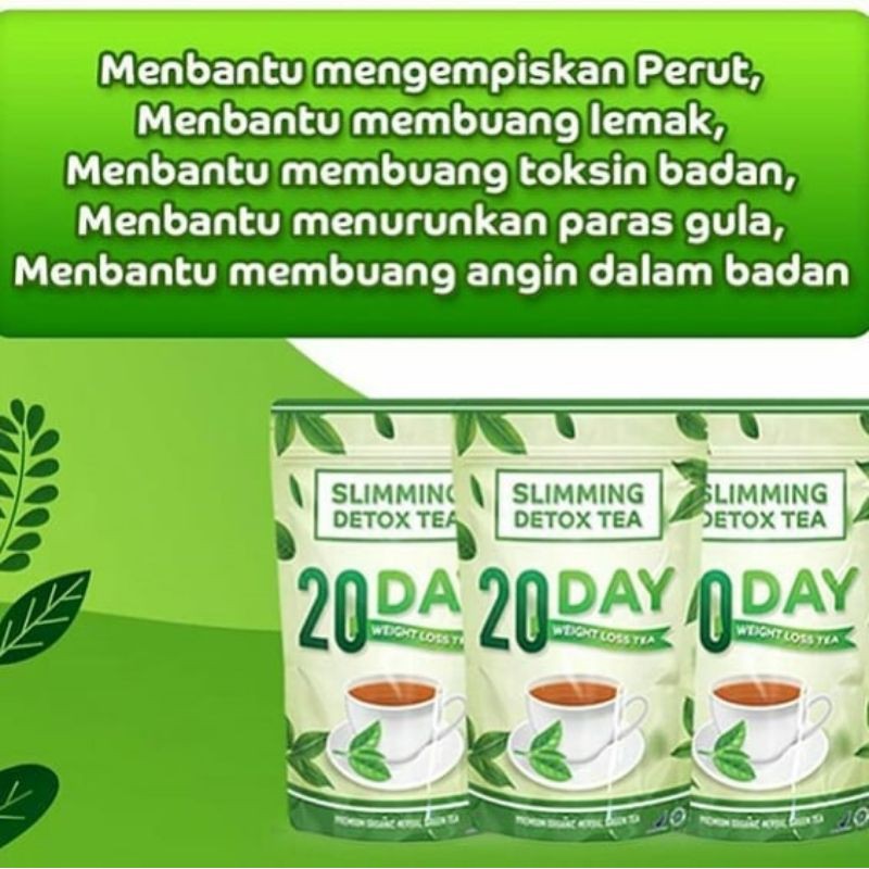 TEH PELANGSING PENURUN BERAT BADAN AMPUH (SLIMMING DETOX TEA 20 DAY)