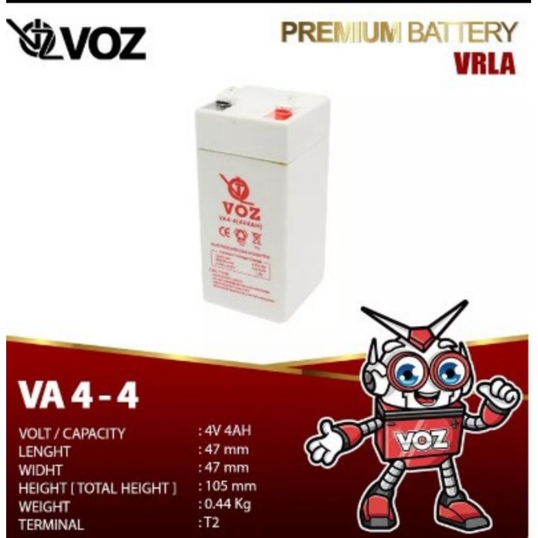 aki accu timbangan batrai baterai batre battery voz 4ah 4v 4a 4volt 4 volt 4 ah