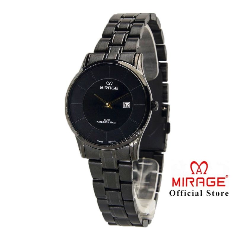 Jam Tangan WANITA Mirage Branded Watch Hitam Black 8670L Garansi Resmi Mirage