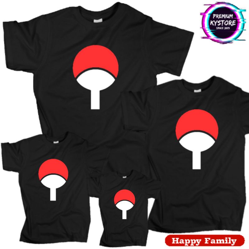 Kaos anime pria lengan pendek dewasa dan anak edisi famili Cotton Combad 30s