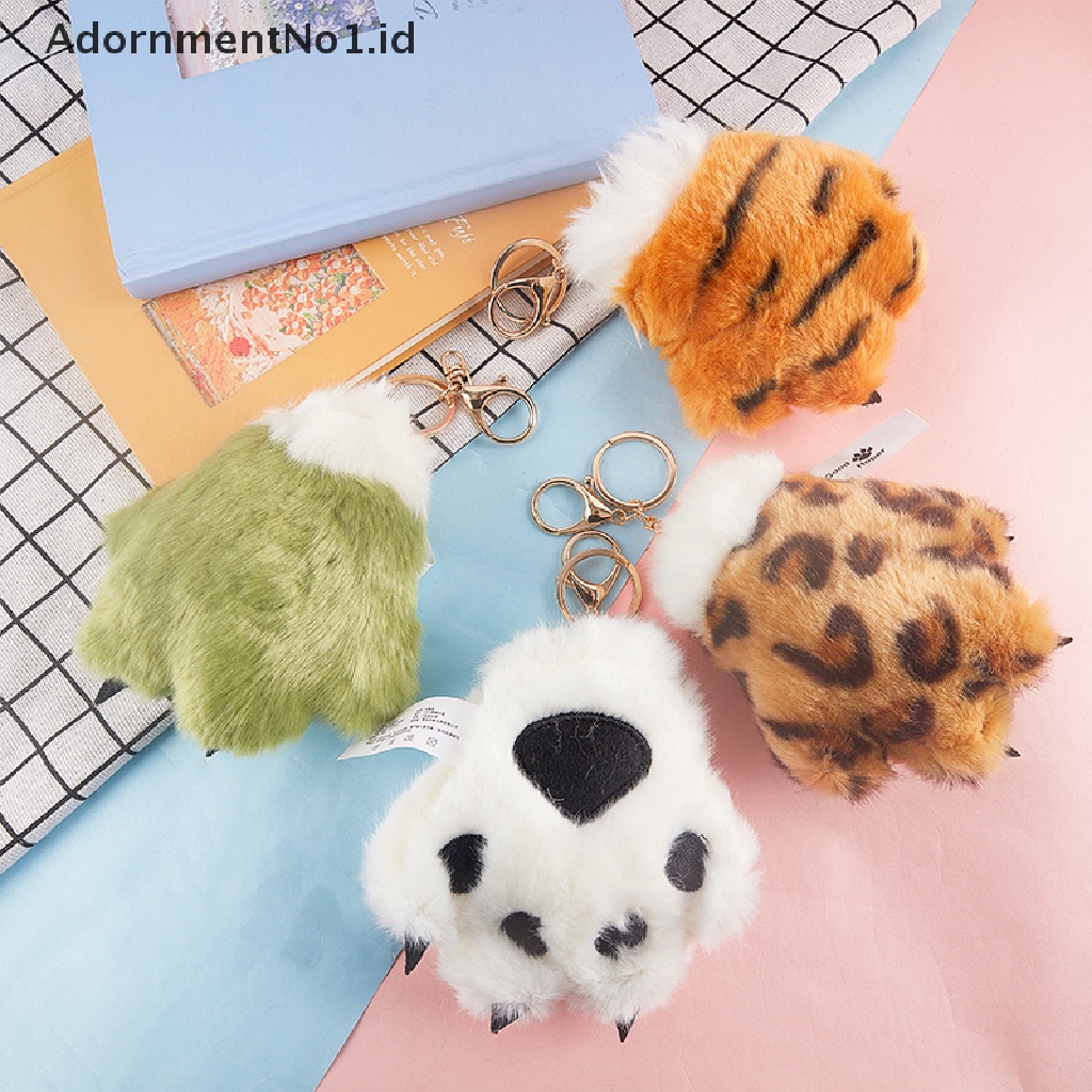 (AdornmentNo1) Gantungan Kunci Bentuk Boneka Macan / Leopard Bahan Plush