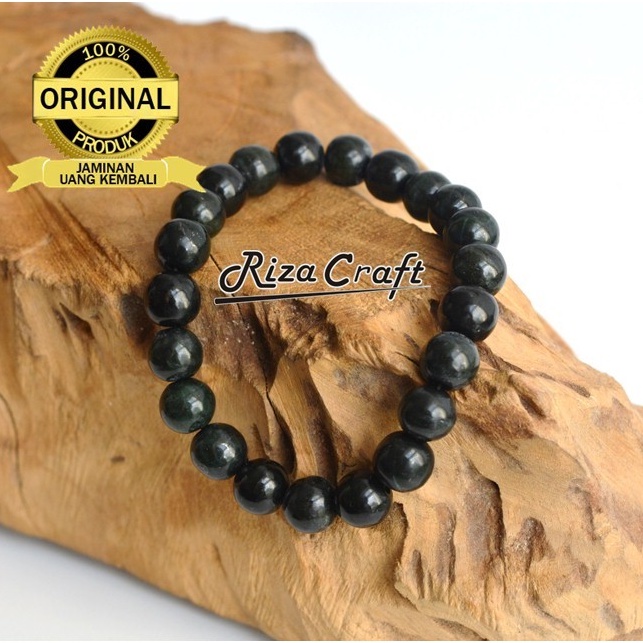 Gelang Batu Black Jade Giok Hitam Aceh Asli Alam Natural
