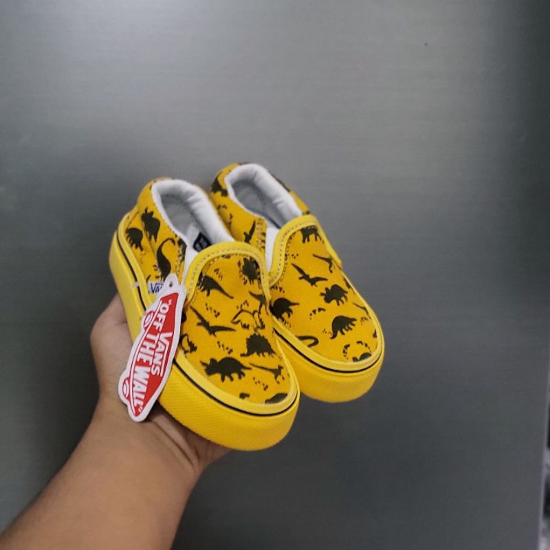 sepatu anak vans slip on dinosaurus laki laki perempuan grade original kualitas import