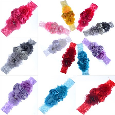 D58 Bandana bayi / headband bayi mixed flowers