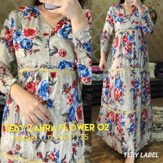 Daster Arab Teby Zahra Flower 02