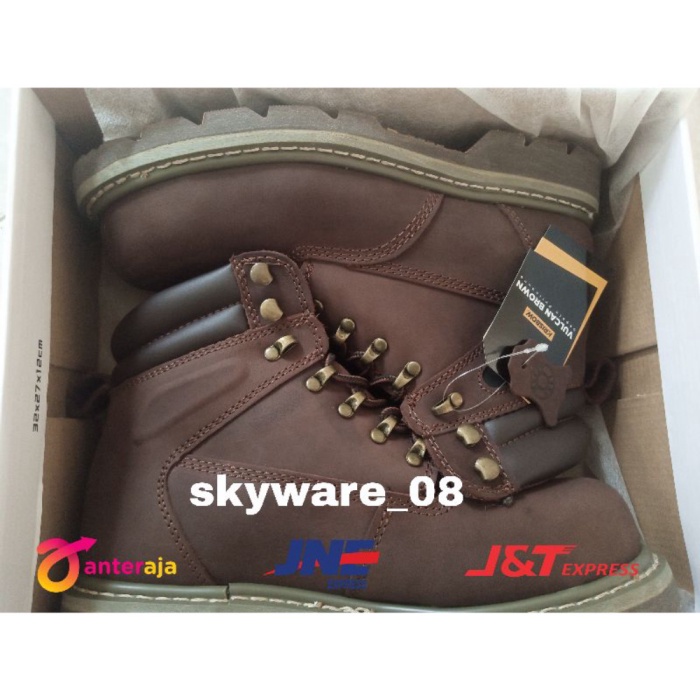 READY STOCK Krisbow Vulcan Sepatu Pengaman - Coklat/sepatu Safety krisbow original Size 39-44