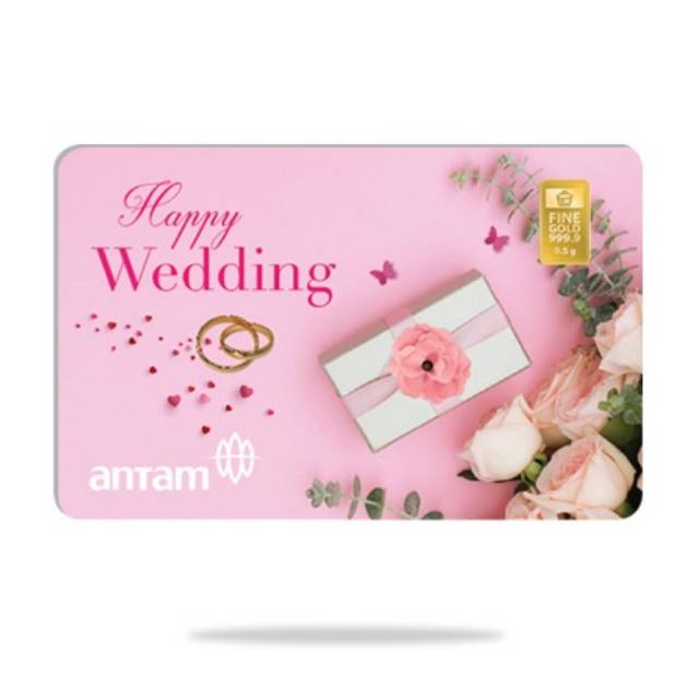 Emas Antam Gift Series  Happy Wedding Pink