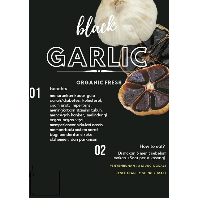 

Black Garlic (Bawang putih - hitam) 250 gram