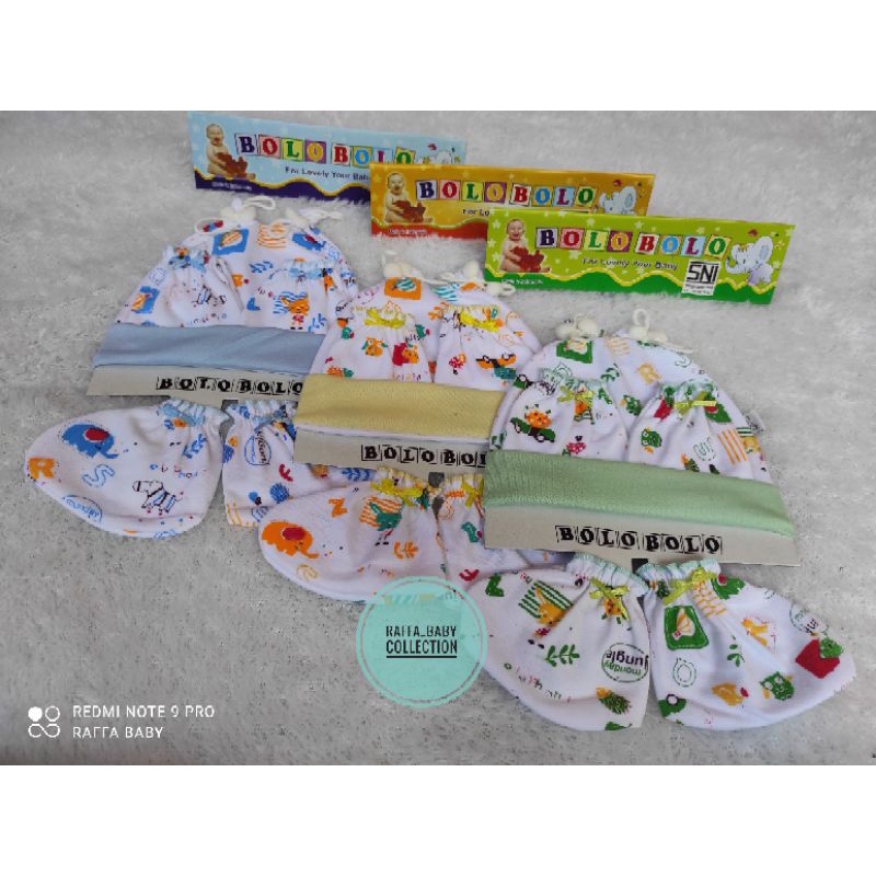 SET TOPI + SARTAKI BOLOBOLO SNI (PUTIH MOTIF)