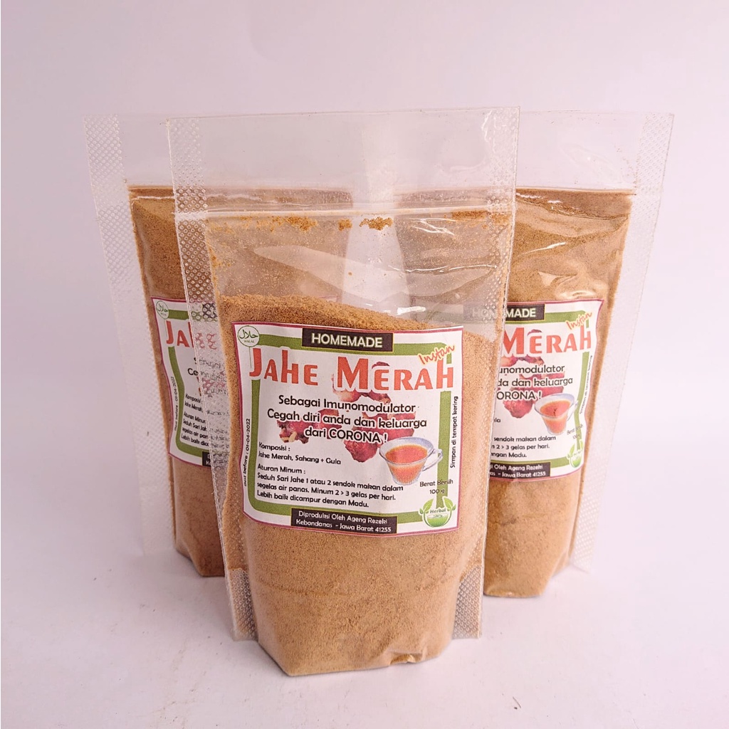 

Easru Minuman Herbal Serbuk Jahe Merah Instant Bubuk Homemade 100 gram