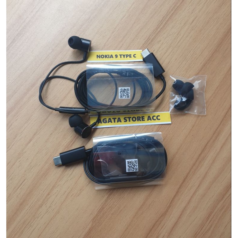 Headset Earphone Nokia 9 PureView Ori new Nokia Type C Bass