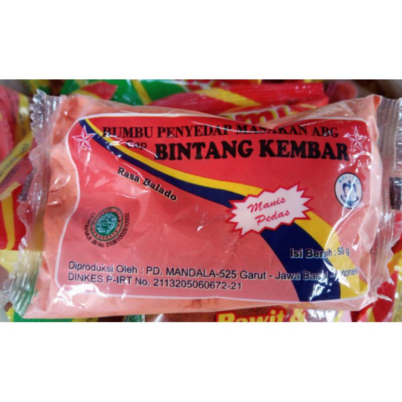

BUMBU TABUR BINTANG KEMBAR NETT 50 GRAM - UCRIT FOOD