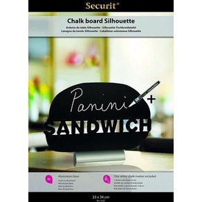 

SANDWICH-SHAPED TABLE CHALK BOARD, SECURIT / PAPAN TULIS MEJA BENTUK SANDWICH