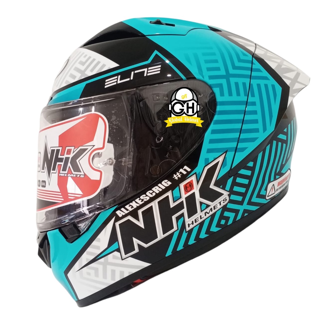 HELM NHK GP R TECH STREET ALEX ESCRIG BLACK TOSCA GLOSSY