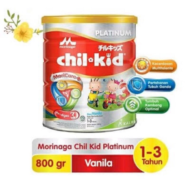 Morinaga Chilkid platinum 800 gram (usia 1-3 tahun)