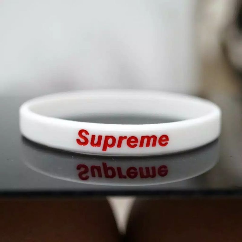 gelang rubber supreme gelang distro / bracelet distro / gelang karet / gelang  couple
