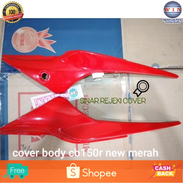 WIN - COVER BODY BODI BELAKANG SEPASANG CB150R CB 150 R CB 150R NEW MERAH