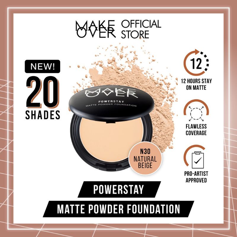 Jual Make Over Powerstay Matte Powder Foundation 12g Shopee Indonesia