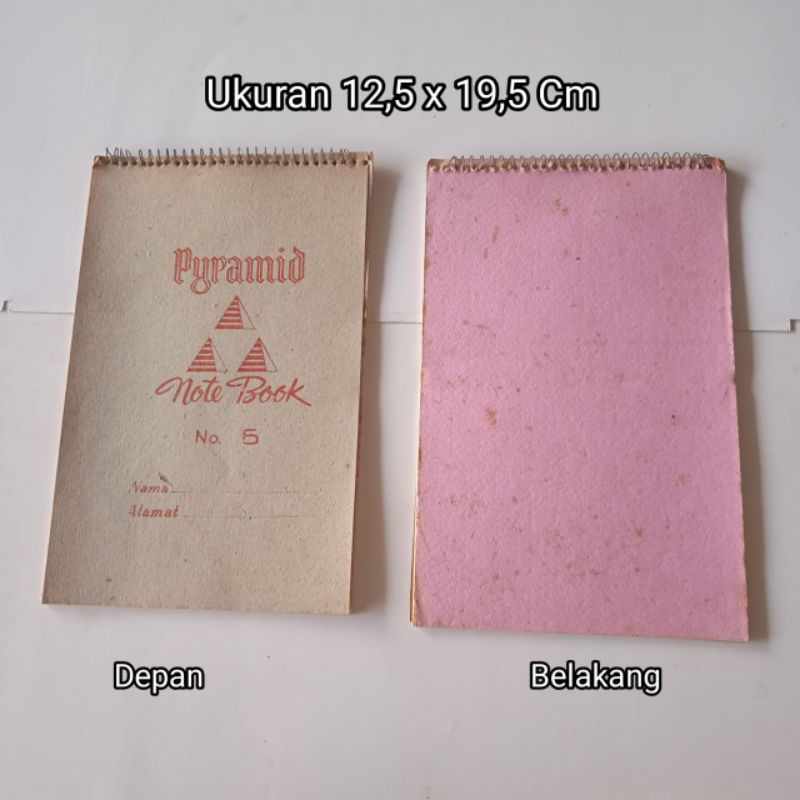 

Note Book Pyramid No. 5Isi 30 lembar polos Buku jadul- Lawas)