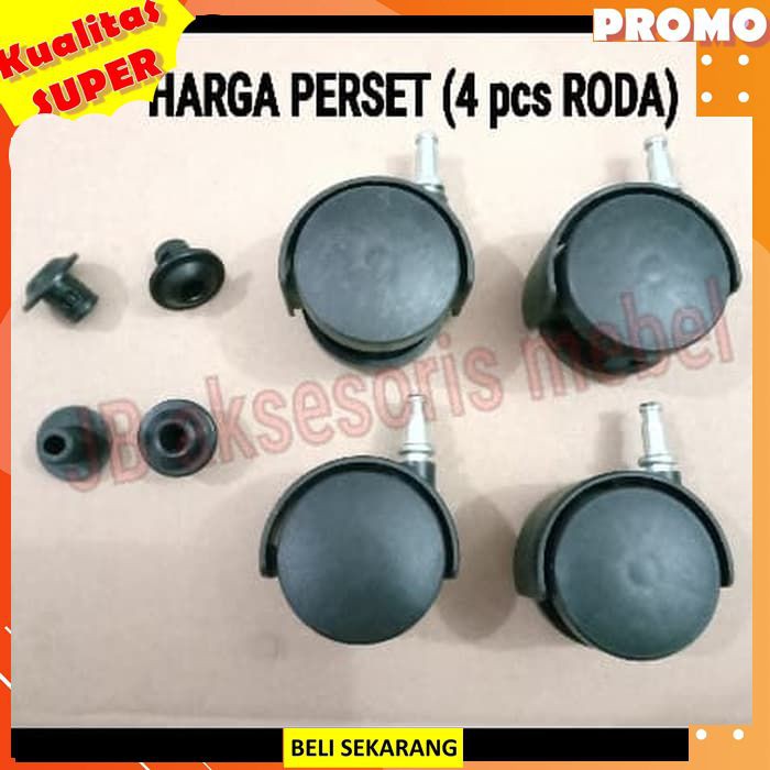 RODA KURSI  PLASTIK  2 50 mm MODEL  TANCAP RODA CASTER 