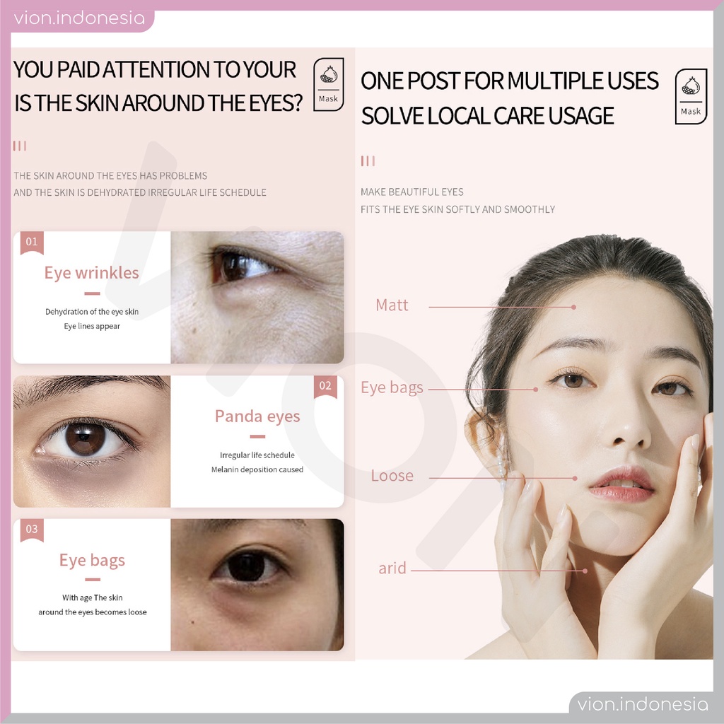 SADOER Eye Mask Series Masker Mata Golden Sakura Caviar Eyemask SR005