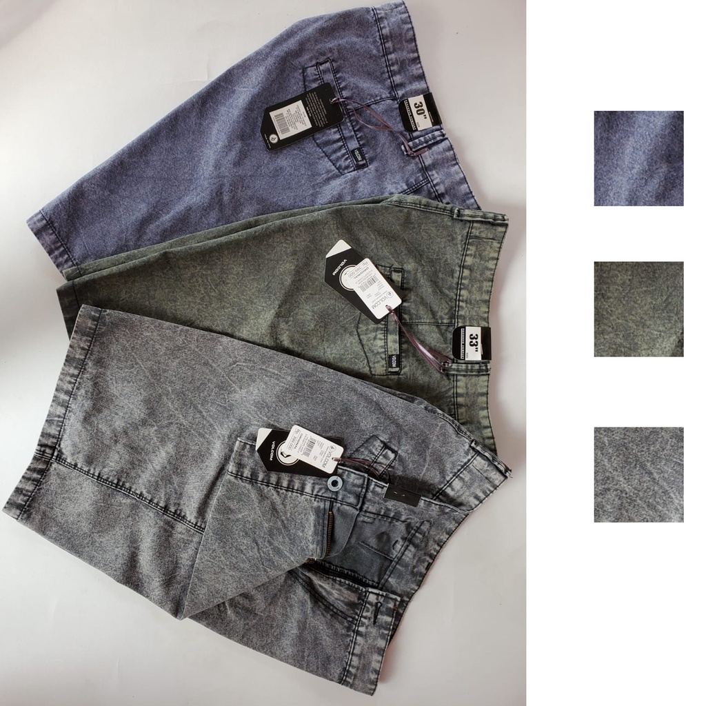 Celana Jeans pendek snow pria volcom broadshort terbaru