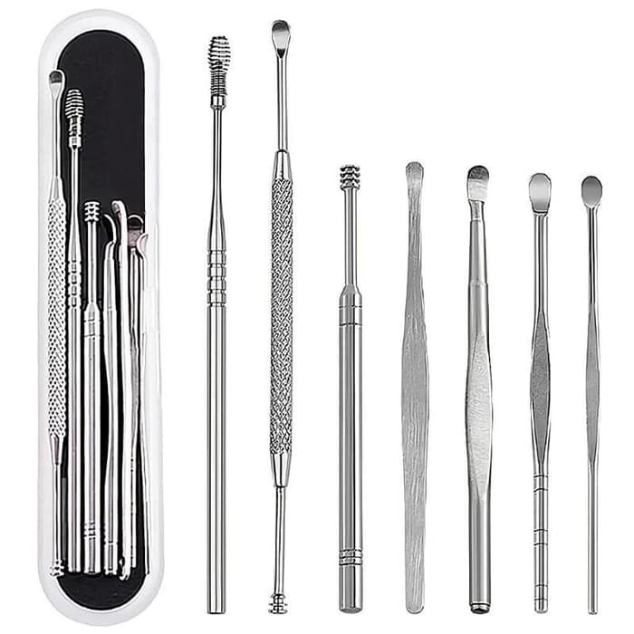 Set Paket pembersih Kotoran telinga kuping earpick 7 macam Box