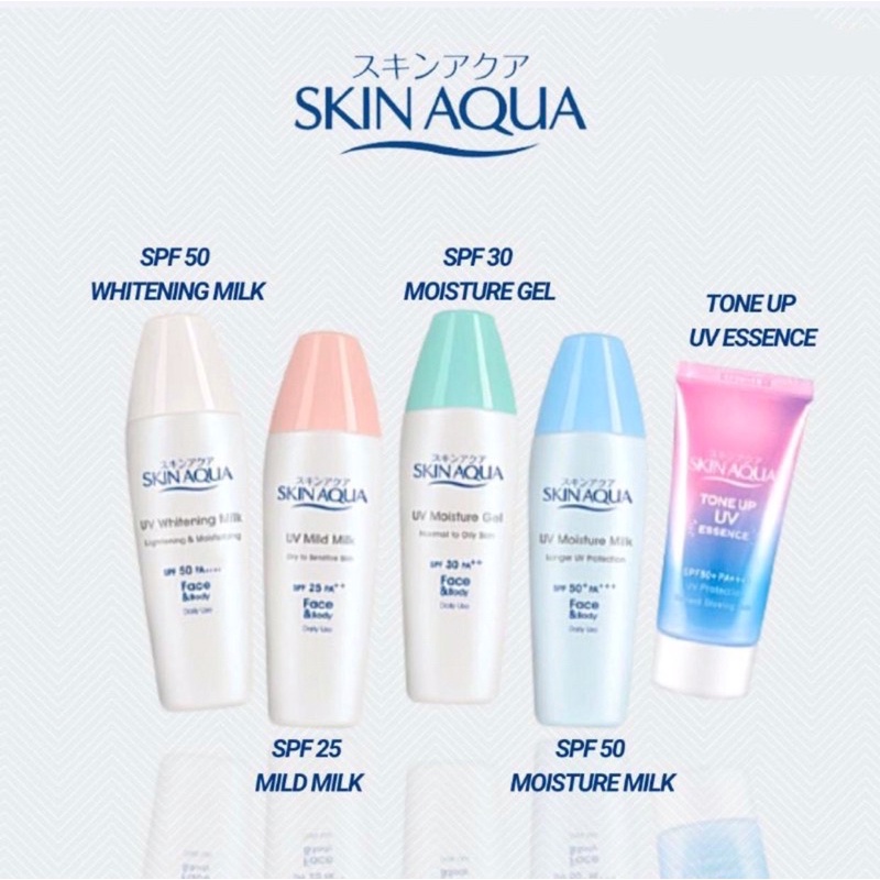 [READY] Sunscreen Skin Aqua UV Moisture Milk / SkinAqua / Mild / Gel / SPF 20 / 25 / 30 / 50 Tone Up