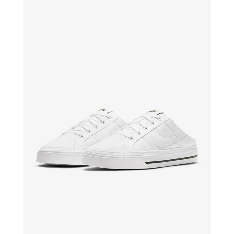 Nike Court Legacy Mule Canvas White Black