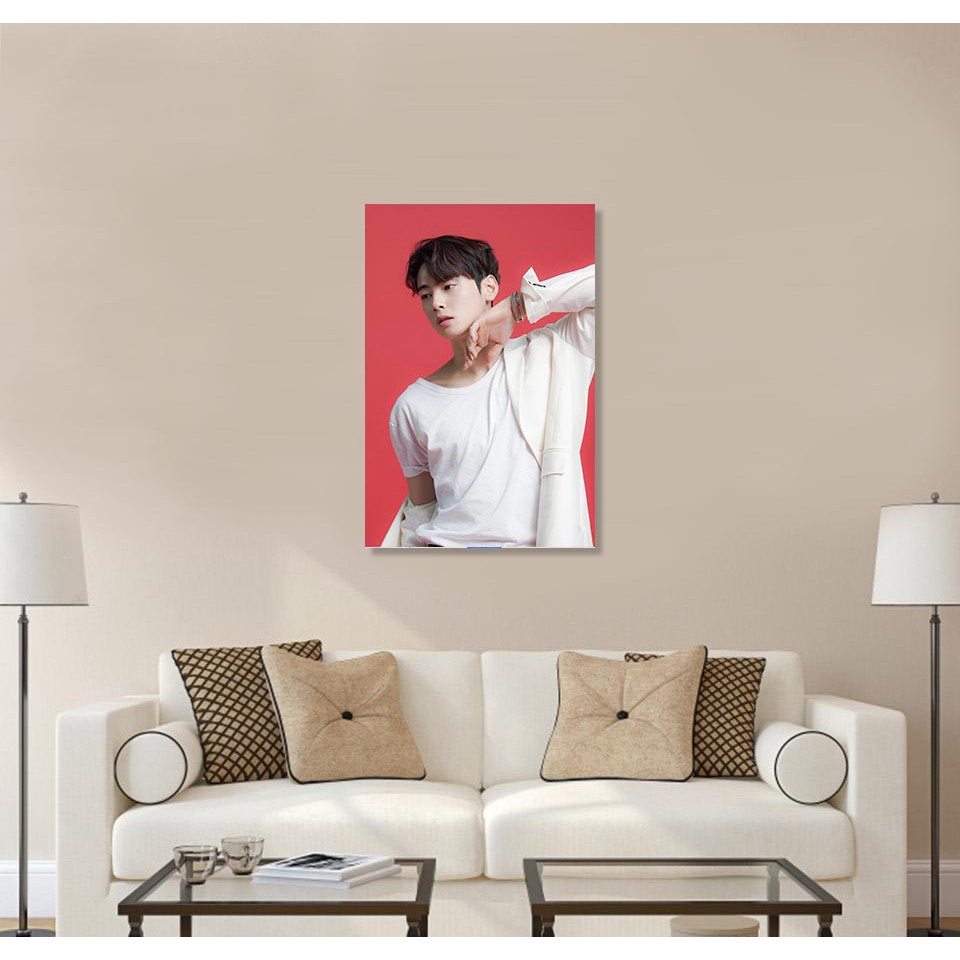 Hiasan Dinding Kamar Cha Eun Woo/Hiasan Dinding Cha Eun Woo/Lukisan Cha EunWoo/Walldecor/Poster Kayu