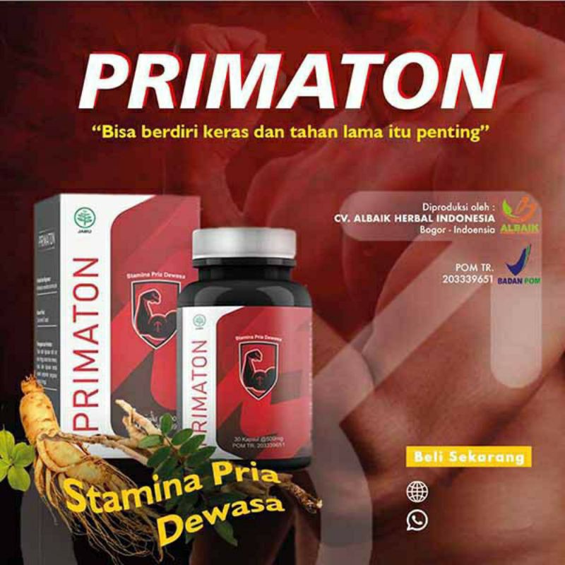 Primaton asli original obat kuat dan tahan lama 100Persen herbal alami .