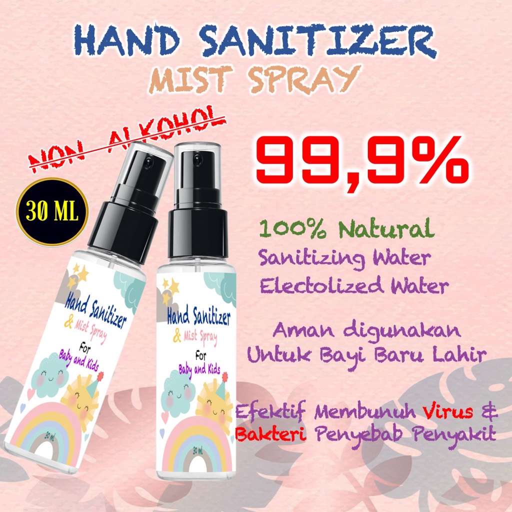 Hand Sanitizer Anak Hand Sanitizer Bayi Hand Sanitizer Spray Aman untuk Anak dan Bayi