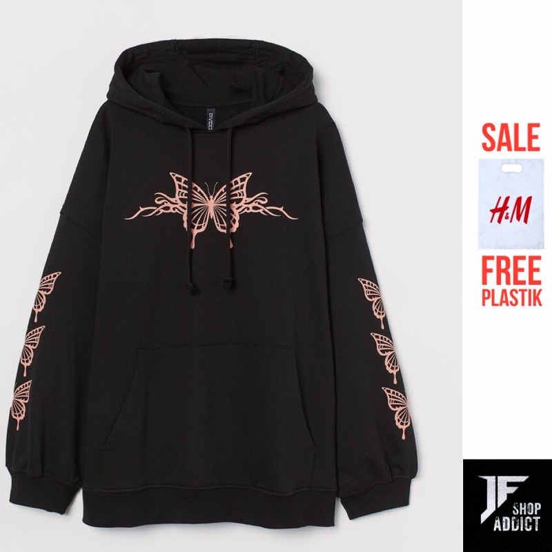 Hoodie Sweater Motif Butterfly Kupu Kupu Blackpink