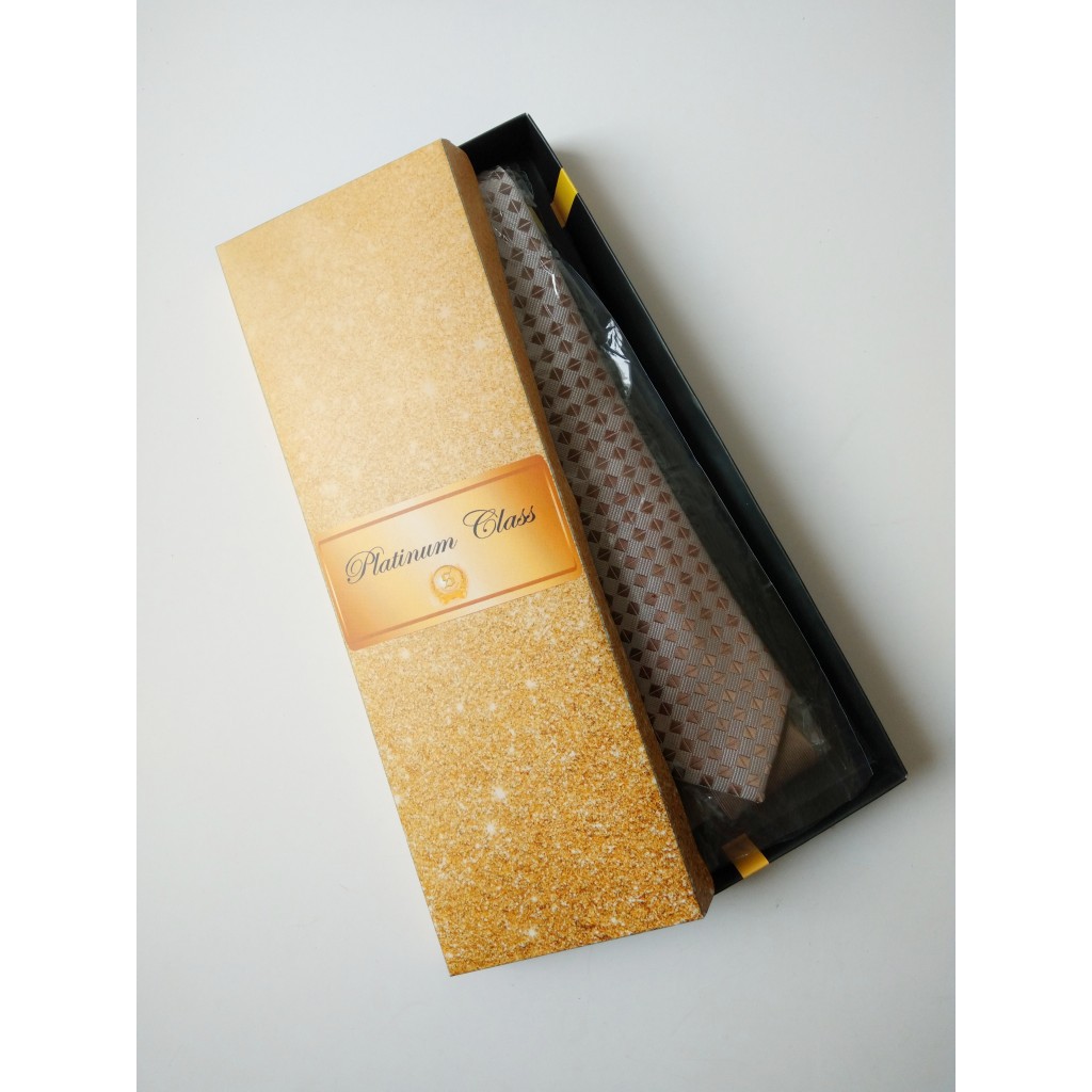 Dasi Pria Slim Gold Emas Platinum Class