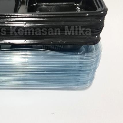 ❉ Tray Mika Bento Sekat 3 / Tray Bento 3 Sekat / Box Bento. ☞