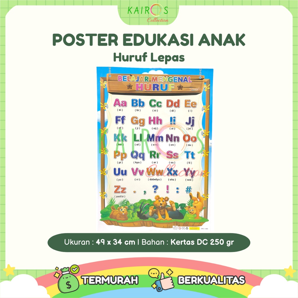 Poster Anak Belajar Huruf Lepas