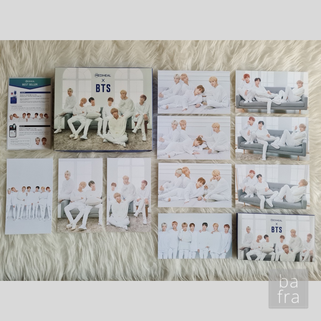 [BACA DESKRIPSI] BTS x Mediheal Postcard Set + Box OFFICIAL 100%