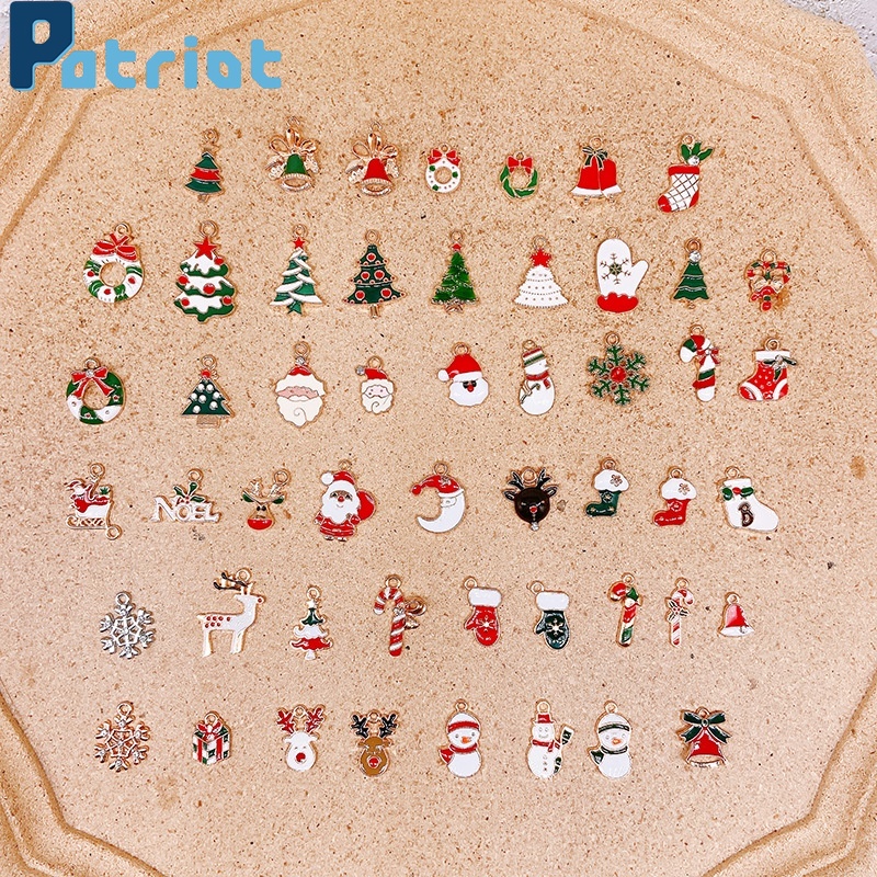 [ 51 Pcs  Mixed Styles  Chirstmas  Xmas Alloy Metal  DIY Charms Pendants  DIY Making Accessories ]