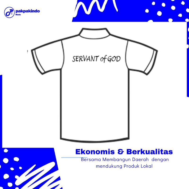 COD - BAJU KAOS KERAH SERVANT OF GOD/ PELAYAN TUHAN/PENDETA/SINTUA/PENATUA/BAJU ROHANI KRISTEN