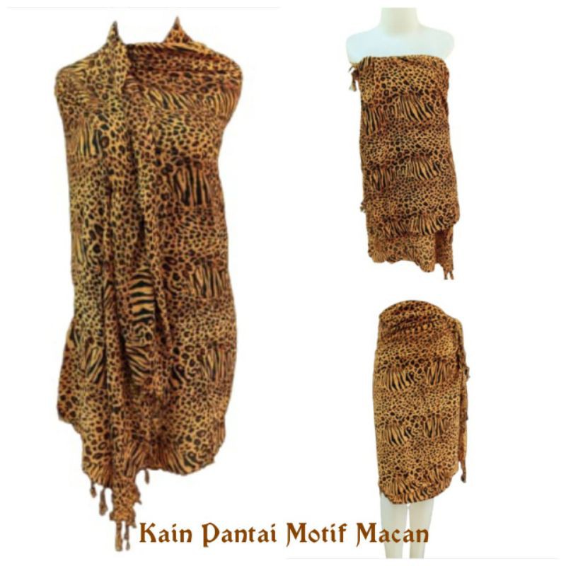 Promo Kain Pantai motif macan motif abadi