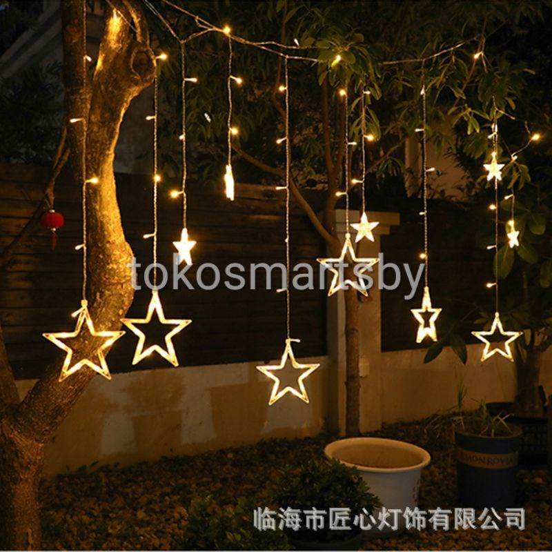 Lampu Natal Tirai Bintang Besar LED Tumblr Light / Led Star Curtain Light