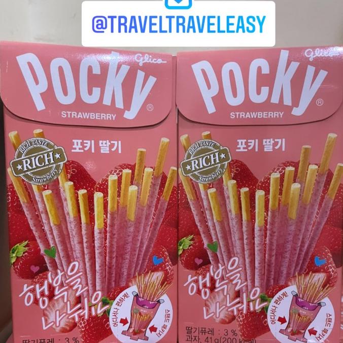 

Glico Pocky Korea Strawberry Pocky Stick Snack 41gr Import Snack Korea