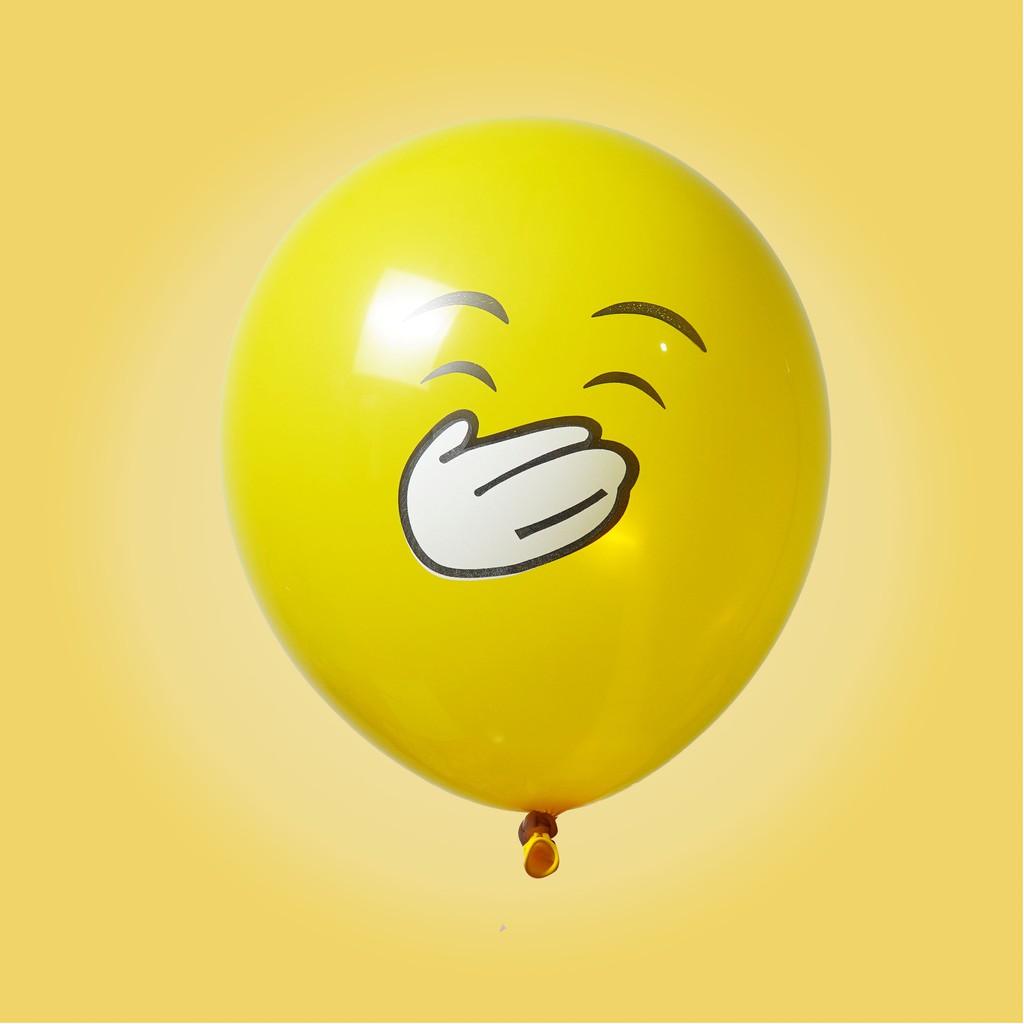 Balon Latex Motif Emoji 12&quot;(12 inch) ISI: 10pcs/pack, Balon Emoticon/Emote/Funny/Smiley