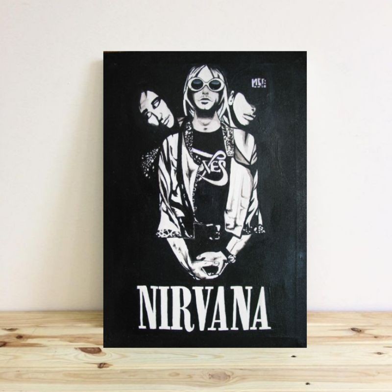 Poster dinding NIRVANA/Size A3+/Tanpa bingkai.