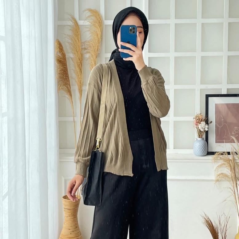 ↮ LUCIA CARDIGAN RAJUT ABG POLOS HALUS ADEM FASTION OOTD MURAH GROSIR PGMTA ❦
