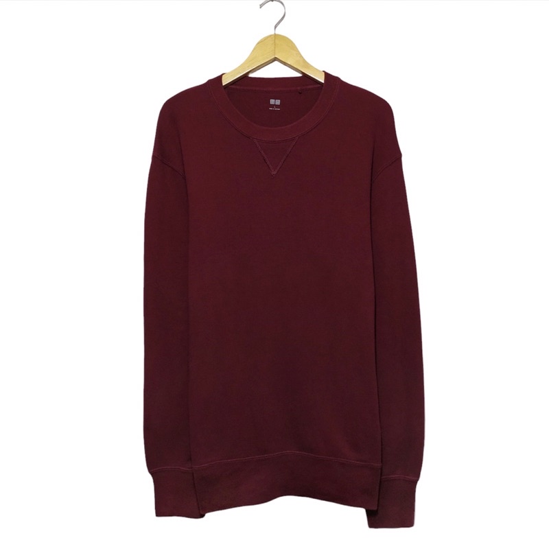 crewneck uniqlo maroon
