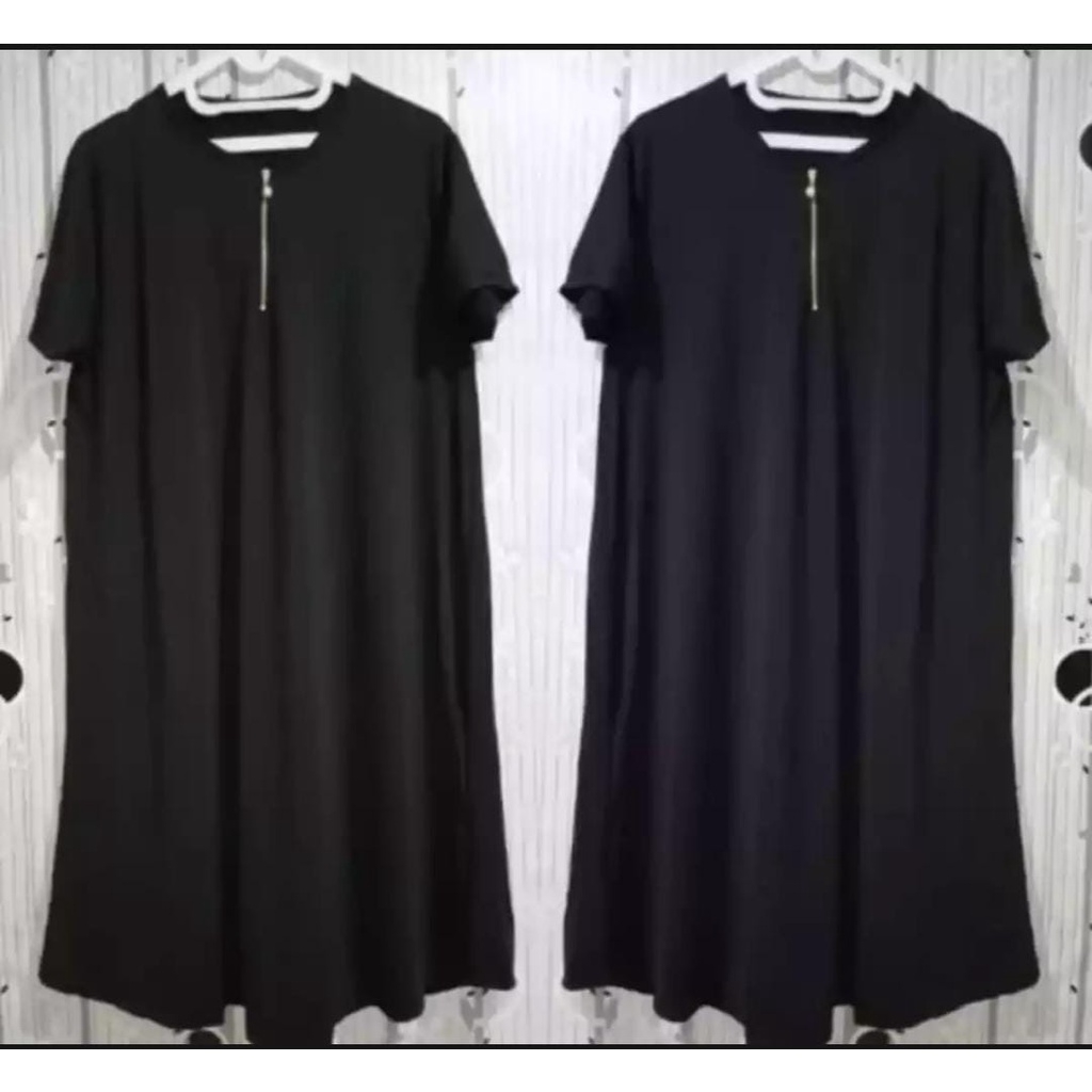 Baju Dress Wanita Polos Hitam / Dress Busui