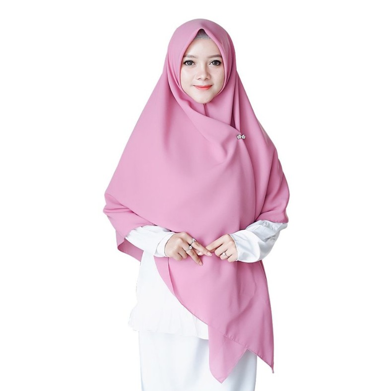 Hijab Segi Empat Jumbo Wolfis 130 x 130 cm Jilbab  