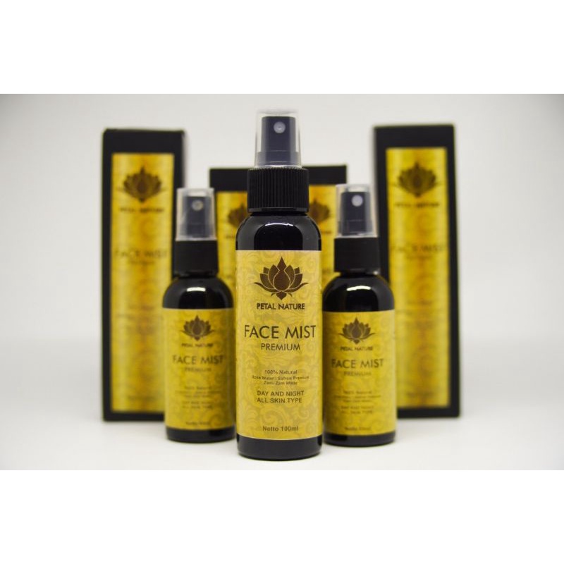 Face Mist by PETAL NATURE 100ml  bahan alami rose water saffron premium dan air zamzam